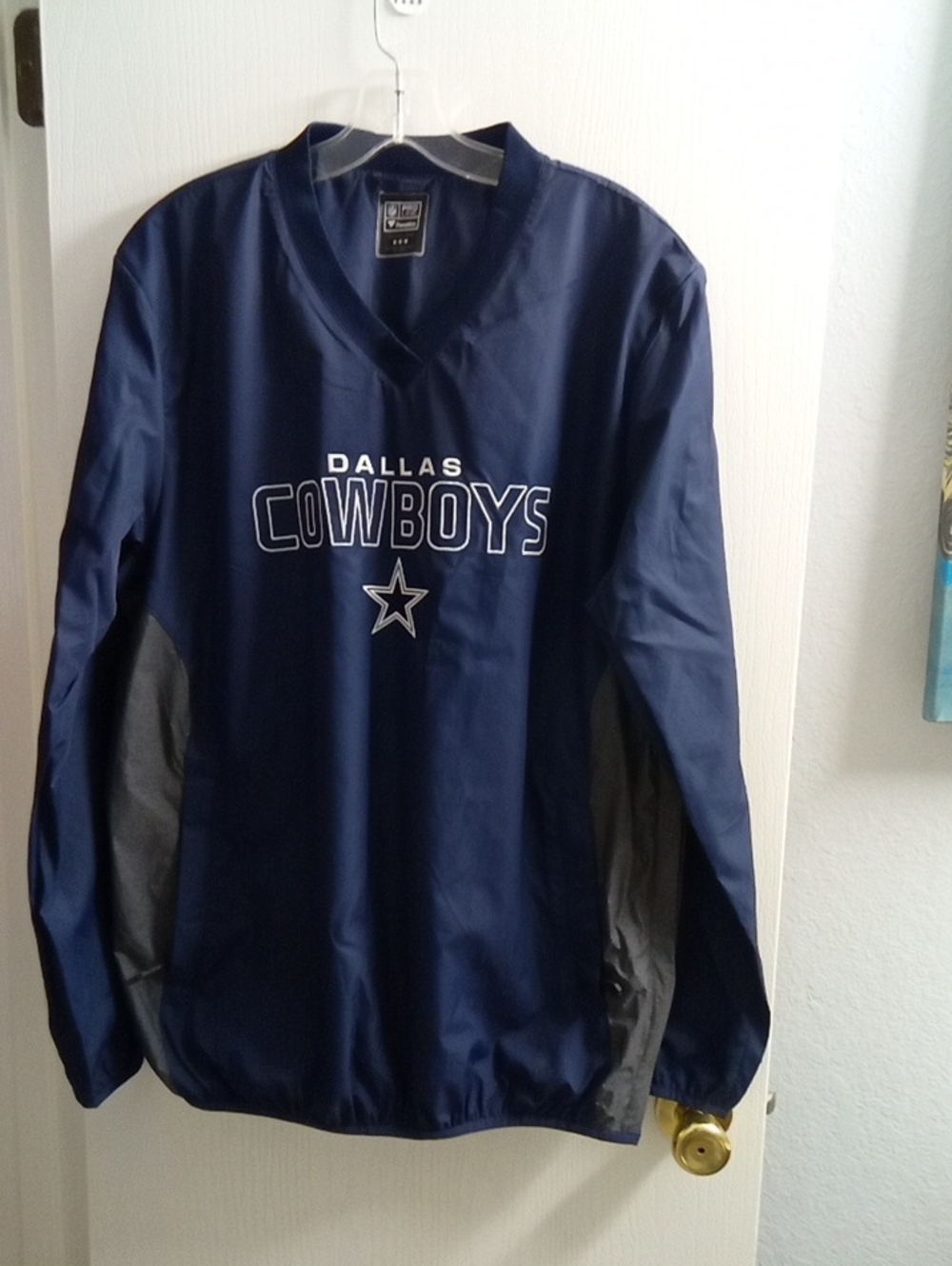 NFL Dallas Cowboys Navy and Gray Windbreaker Pullover